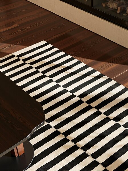 Hanse Home , Behúň Donna 106207 Black White, 80x200, čiernobiela, obývacia izba