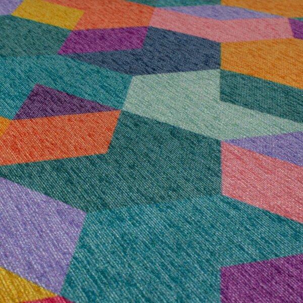Flair Rugs , Kusový koberec Match Axel Geo Multi, 120x170, viacfarebná, chodba / predsieň