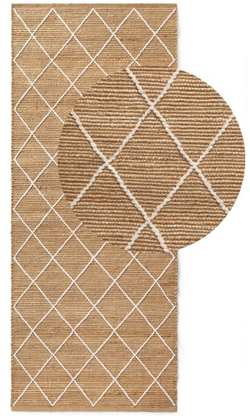 Hanse Home , Behúň Kunu 106208 Natural Gold White, 80x200, béžová, chodba / predsieň
