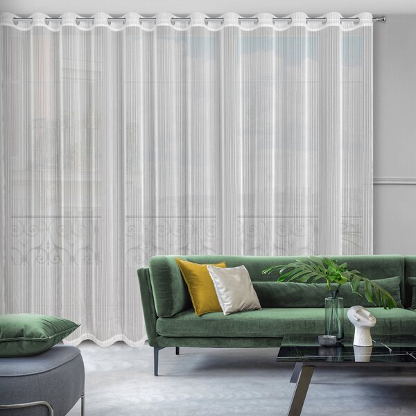ZÁCLONA NA KRÚŽKOCH NOELIA 300 CM X 250 CM BIELA