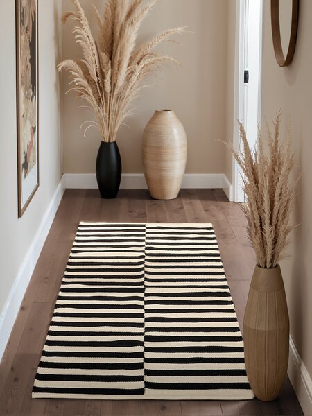 Hanse Home , Behúň Donna 106207 Black White, 80x200, čiernobiela, obývacia izba