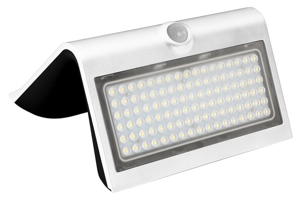 Exteriérové solárne nástenné LED svietidlo Butterfly, 1x LED 6,8w, biela, pohybový senzor