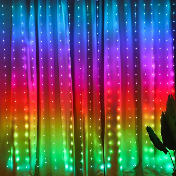 LED svetelný záves Wizard, 2x2m, RGB, ovládač