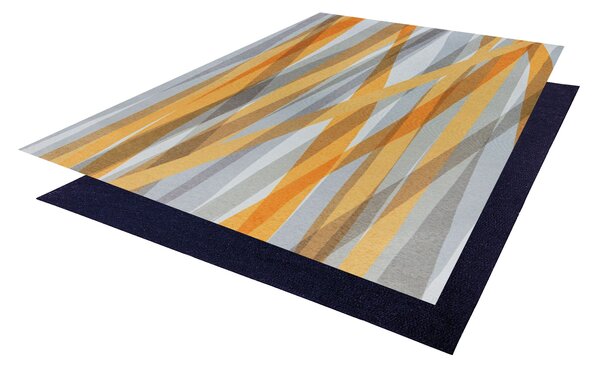 Flair Rugs , AKCIA: 170x240 cm Kusový koberec Match Isabella Stripe Grey/Ochre, žltá, chodba / predsieň