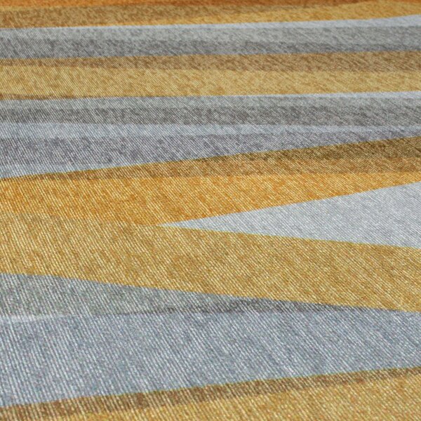 Flair Rugs , AKCIA: 170x240 cm Kusový koberec Match Isabella Stripe Grey/Ochre, žltá, chodba / predsieň