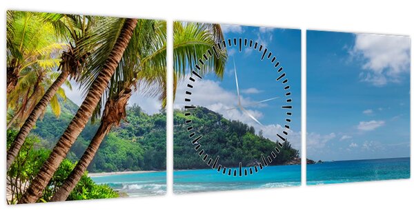 Obraz - Karibik (s hodinami) (90x30 cm)