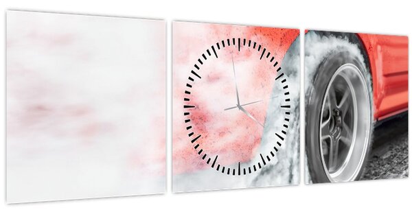 Obraz - Závodné auto (s hodinami) (90x30 cm)