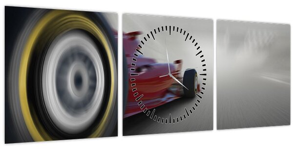 Obraz - Formula (s hodinami) (90x30 cm)