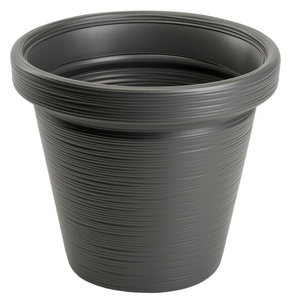 PLASTOVÝ KVETINÁČ SRTIA RIFLO 39X34 CM ANTRACITOVÁ