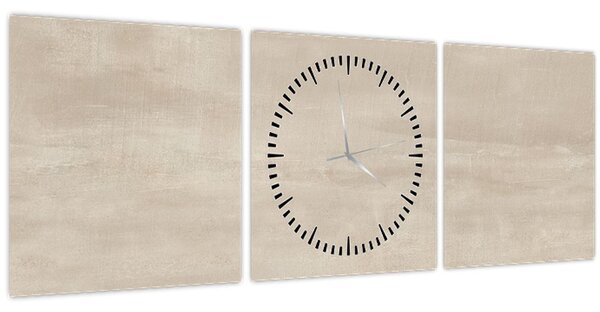 Obraz - Prírodný mramor (s hodinami) (90x30 cm)