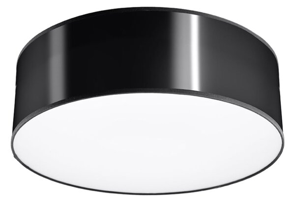 Stropné svietidlo Arena, 1x čierne plastové tienidlo, (biely plast), (fi 25 cm)