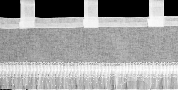 KRÁTKA ZÁCLONA NA PÚTKACH MARY 30X150 CM BIELA