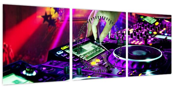 Obraz - DJ (s hodinami) (90x30 cm)