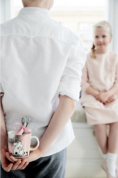 Hrnček Moomin Love 0,3l, ružový / 30. výročie, darčekový box