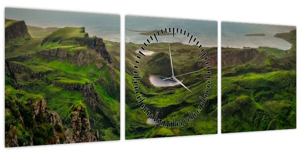 Obraz - Quiraing, Škótsko (s hodinami) (90x30 cm)