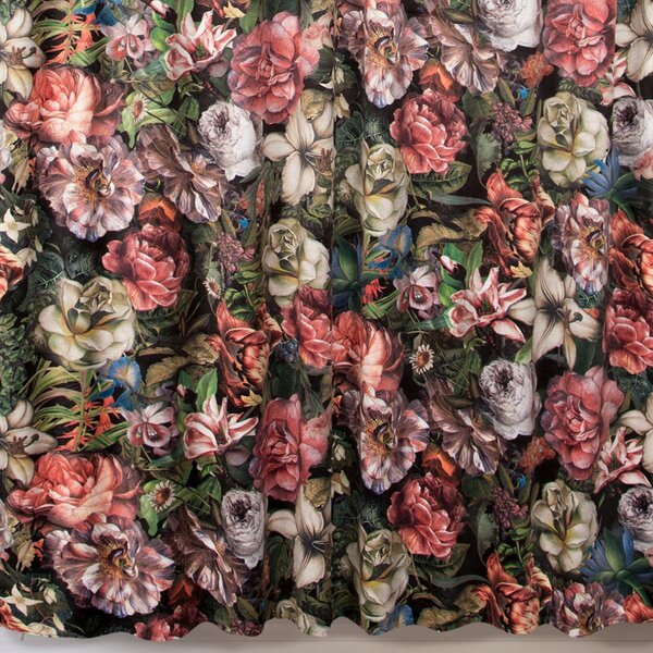 ZATEMŇOVACÍ ZÁVES NA PÁSKE PEONIA 140X270 CM VZOROVANÁ
