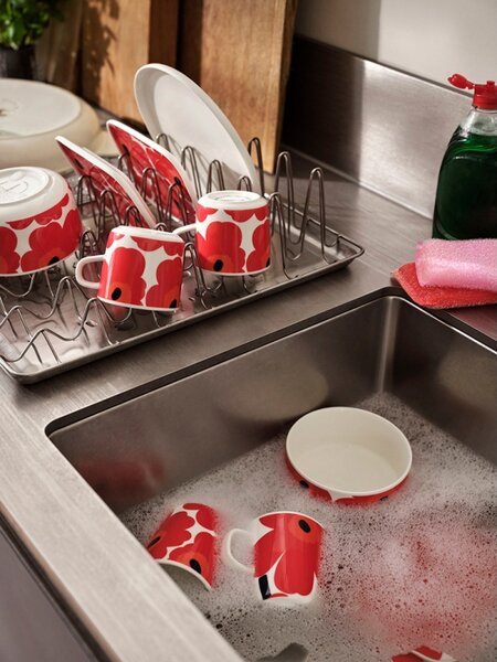 Marimekko Hrnček Oiva Unikko 0,2l, červený