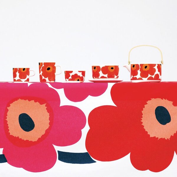 Marimekko Miska Oiva Unikko 0,5l, červená