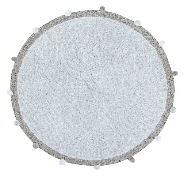 Lorena Canals koberce Ručne tkaný kusový koberec Bubbly Soft Blue - 120x120 (priemer) kruh cm