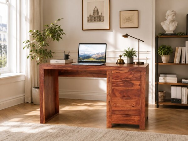 Písací stôl 130x76x70 Kali indický masív palisander