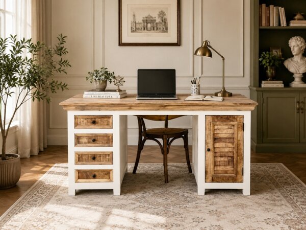 Písací stôl Agni 160x80x76 indický masív mango