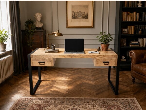 Písací stôl Retro 160x76x70 indický masív mango