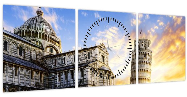 Obraz - Pisa (s hodinami) (90x30 cm)
