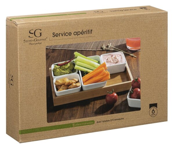 Keramická servírovacia miska Serv 28x19 cm sada 5ks