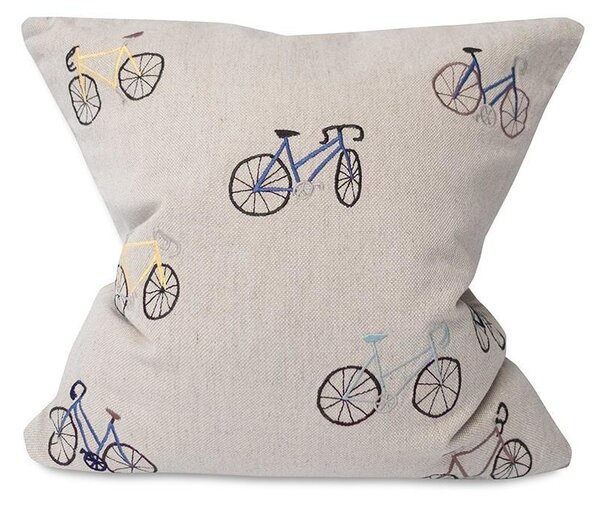 Ľanová obliečka na vankúš Bicycles 48 × 48 cm