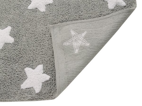Lorena Canals , Ručne tkaný kusový koberec Stars Grey-White, 120x160, šedá, detská izba
