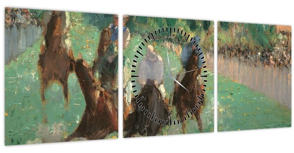 Obraz - Edouard Manet, At the Races, reprodukcia (s hodinami) (90x30 cm)