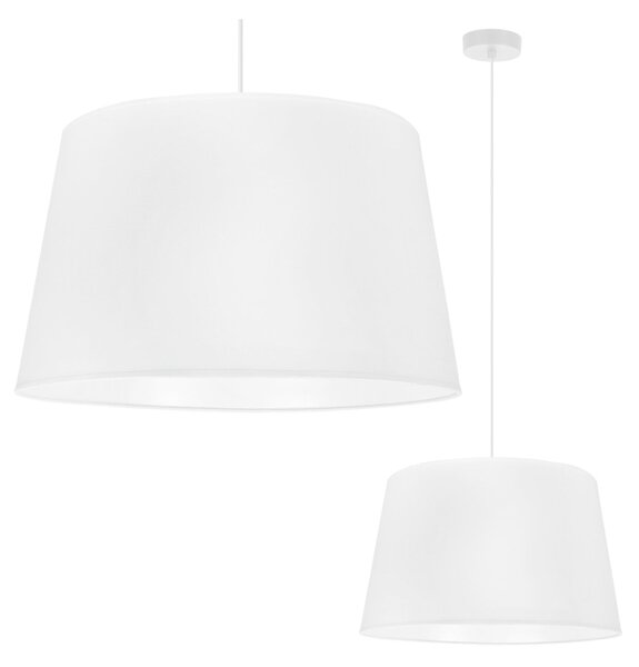 Závesné svietidlo Gaja, 1x biele textilné tienidlo, (fi 44cm), w