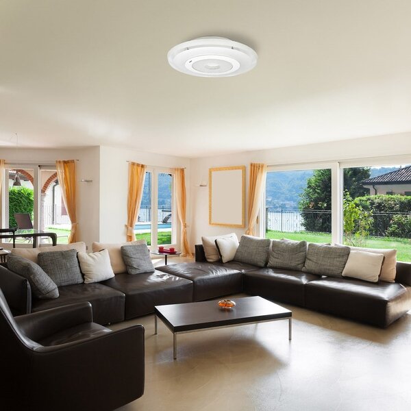 Stropné LED svietidlo Volta, 1x LED 36w, 3000-4000k, w, s ovládačom