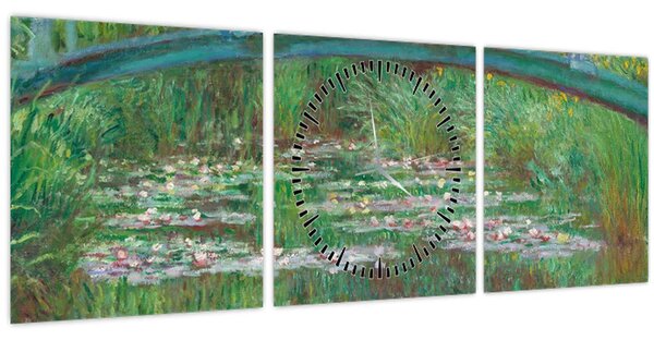 Obraz - Claude Monet, The Japanese Footbridge, reprodukcia (s hodinami ...