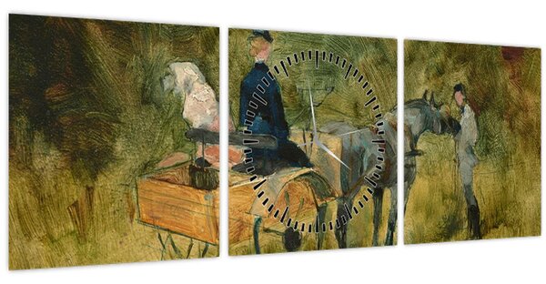 Obraz - Henri de Toulouse-Lautrec, The Trap, reprodukcia (s hodinami) (90x30 cm)