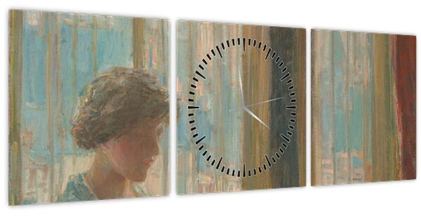 Obraz - Childe Hassam, The New York Window, reprodukcia (s hodinami) (90x30 cm)