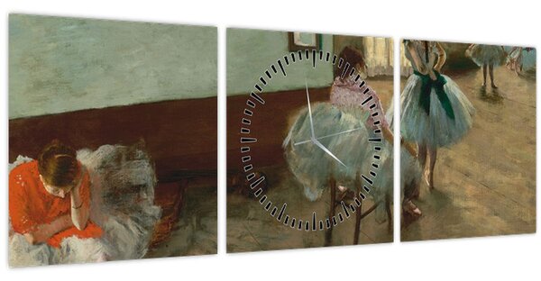 Obraz - Edgar Degas, The Dance Lesson, reprodukcia (s hodinami) (90x30 cm)