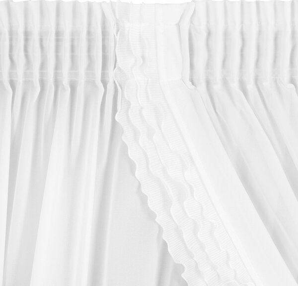 ZÁCLONA NA PÁSKE LUISA 400X160 CM BIELA