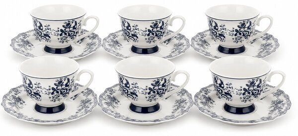 Porcelánová kávová súprava 12 ks – 6 šálok a 6 podšálok