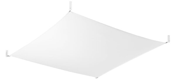 Stropné svietidlo Luna, 1x biele textilné tienidlo, (105 cm)