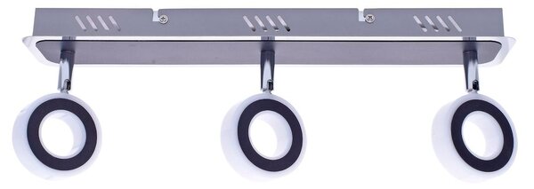 Bodové LED svietidlo Sole, 3x LED 15w, 4000k, ch/b