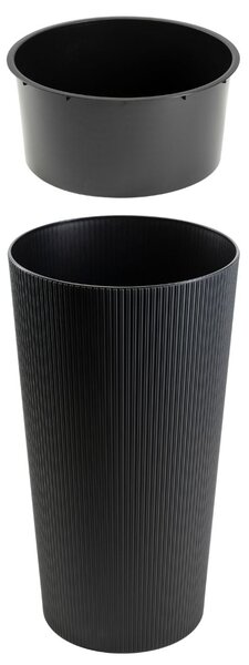 PLASTOVÝ KVETINÁČ URBANIKA ECO 75X41 CM ČIERNA