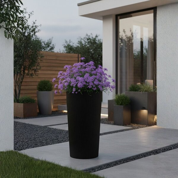 PLASTOVÝ KVETINÁČ URBANIKA ECO 75X41 CM ČIERNA