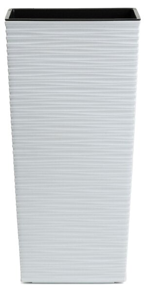 PLASTOVÝ KVETINÁČ PORTO RIFLO 36X19X19 CM BIELA