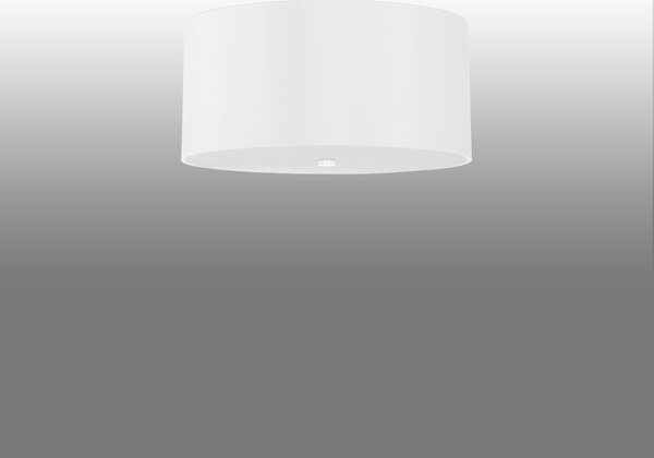 Stropné svietidlo Otto, 1x biele textilné tienidlo, (biele sklo), (fi 50 cm)