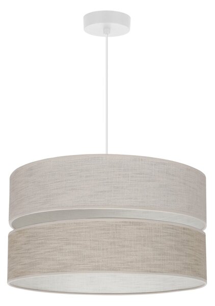 Závesné svietidlo Len, 1x béžové/svetlobéžové textilné tienidlo, (fi 40 cm), w