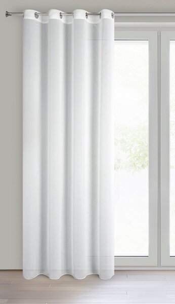 ZÁCLONA NA KRÚŽKOCH TIRSA 140X250 CM BIELA