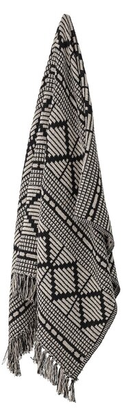 Bavlnený prehoz Black Ornament 160 × 130 cm