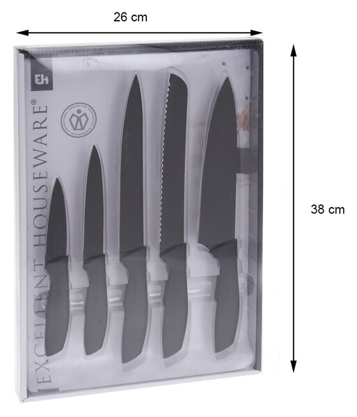 Kuchynský nôž Black sada 5ks