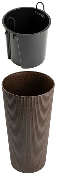 PLASTOVÝ KVETINÁČ URBANIKA ECO 57X29,5 CM TMAVOHNEDÁ